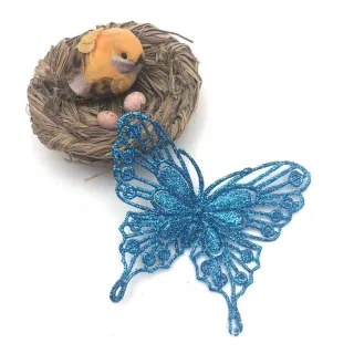 Enfeites de Natal Borboleta Glitter Oco - Conjunto com 10 peças - #1 （10Pcs）