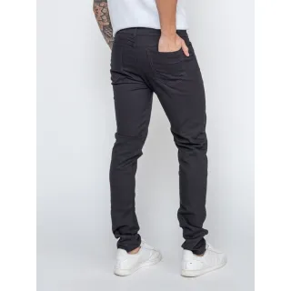 Ótima Qualidade Calça Masculina Skinny Preta Rasgado Elastano 36/48 - preta lise