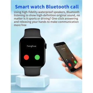 Smartwatch Pro MAX IWO 14 Series 7 T900 - Monitor de Frequência Cardíaca, Bluetooth Chamadas - Homens e Mulheres - Azul