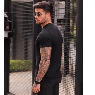 Almusk Camiseta Masculina Básica M - Várias Cores - cinza chumbo