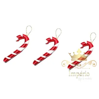 Enfeites de Natal Kit 6 Bengala Doce Listrada Pendente de Árvore - Único