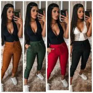 Promoção Calça Jogger Feminina - Diversas Cores - Verde Militar