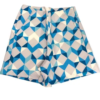 Shorts Luxo Feminino Estampado Cintura Alta Alfaiataria - Estampa 2