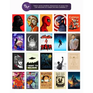 Placa Vang Gogh Noite Estrelada Hogwarts Decorativa - Único