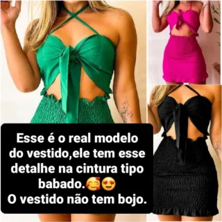 Vestido Blogueirinha Elastec Tubinho Feminino Curto - Verde água