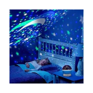 Abajur Projetor Estrela Galaxy 360º - Luminária Star Master 802 - Roxo