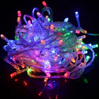 Decoração de Festa: Pisca Pisca com 100 Leds Colorido - 10 metros - BRANCO FRIO