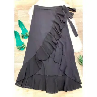 Moda Tendência Saia Envelope Maxi Atacado - Vermelho