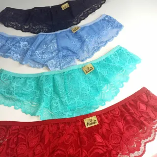 Atraente Calcinha Renda Sexy - Kit 5 Calcinhas com Renda Frontal - M 38-40