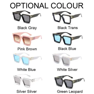 Óculos de Sol Masculino Quadrado Retro Degradê - Armação Grande - Pink