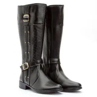 Bota Exclusiva Montaria Feminina Outono Inverno Dona Beja - Capuccino