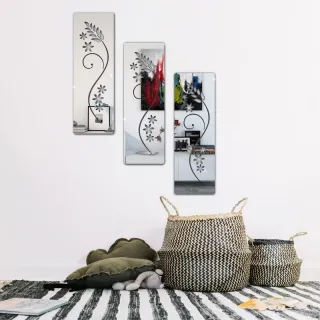 Flores em Acrílico - Espelho Decorativo Florais - Único