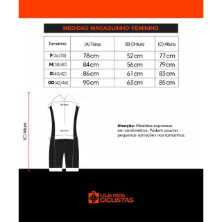 Conjunto de Macaquinho de Ciclismo Preto com Forro em GEL TR4 Fresh - GG