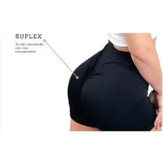 Short Academia Feminino Legging Levanta BumBum Franzido - Rosa