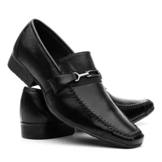 Pronta Entrega Sapato Social Masculino Couro Legitimo Max Confort - Preto