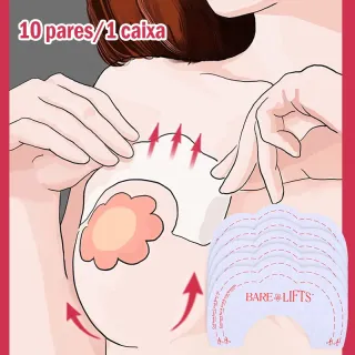 Levanta Seios Adesivo Invisível - 10 Peças - 10 unidades（sem caixa）