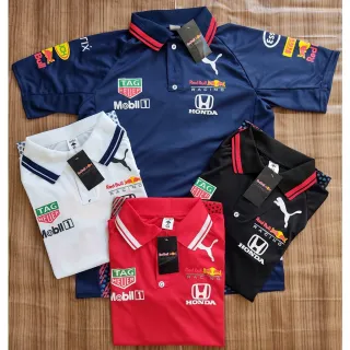 Camisa Masculina Redbull Gola Polo Dryfit - Vermelho