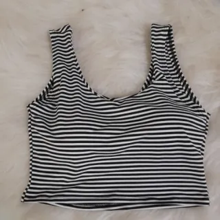Faixa Suflex Cropped Feminino Liso Alça Grossa Sem Bojo (R-202) - Listrado