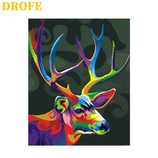 Pintura Animal por Números - Drofe (40X50 Cm) - 1475
