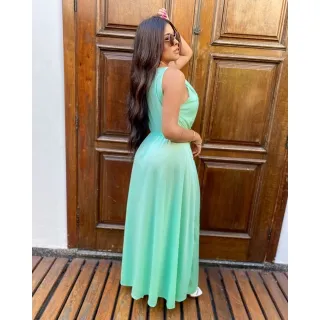 Luxo longa praia saída de banho - Verde neon