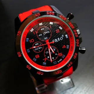 Relógio Esportivo Analógico Masculino em Aço Inoxidável - Luxo Moderno - Laranja1