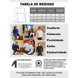 Trico Masculino Sueter Manga Longa Tamanhos M - G - GG Qualidade - Azul Royal