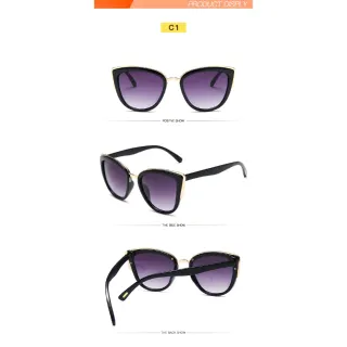 Fashion Brand Cat Eye Sunglasses for Women - Vintage Shades - C3
