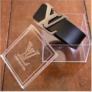 Envio Imediato: Cinto de Couro com Fivela em Metal Preta ou Prata - Várias Marcas - HB