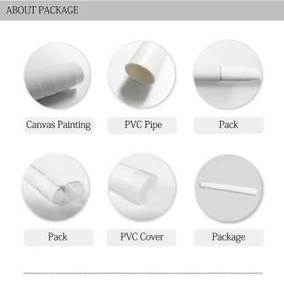 Decoração do quarto: Arte abstrata em lona azul Matisse - 04