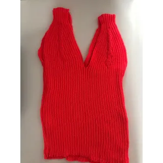 Moda Tricot Blusa Cropped Regata - BRANCA VESTE PP AO M