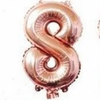 Decoração Balão Metalizada Rose Gold Número 18 - 45cm - 5