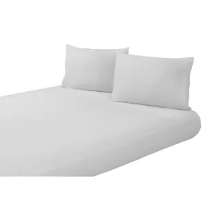 Lençol Casal Box com Elástico - Jogo de 3 peças - Cinza