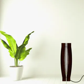 Luminária Abajur Grande de Chão em MDF - Preto