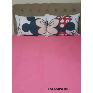 Poliéster Jogo de Lençol Casal Temático 3 Peças - Diversos - 11 VERMELHO