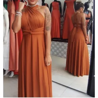 Vestido multiformas em tecido fluit: terracota, fucsia, rosa canela, lilás e mais cores - MENTA