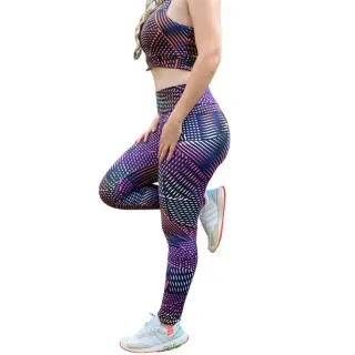 Moda Verão - Conjunto Esportivo Feminino Estampado: Top Fitness e Calça Legging Suplex - Estampas Sortidas