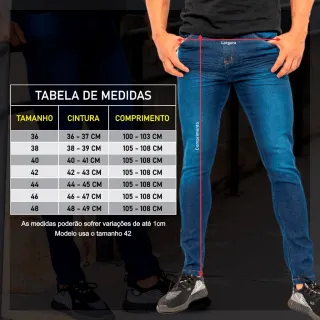 Pronta Entrega Calça Jeans Masculina Elastano Skinny Slim Fit - CLARA
