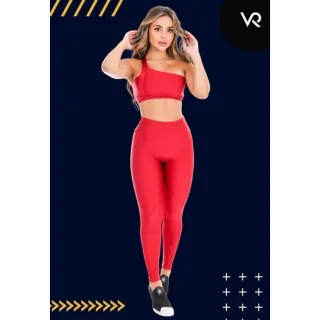 Calça Legging Fitness Cintura Alta Poliamida Sem Bojos - Conjunto Top - Cinza