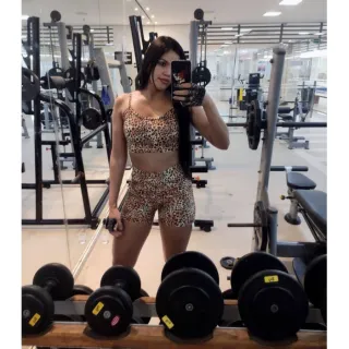 Top + Short Fitness Conjunto GG até - 20