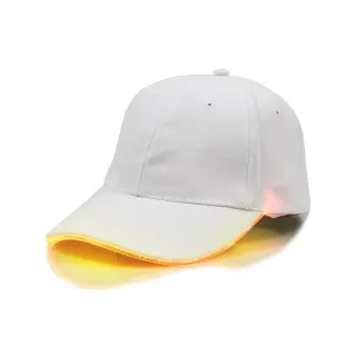 Moda Personalidade Boné Luminoso LED Unisex Corrida Fibra Óptica - White/Pink