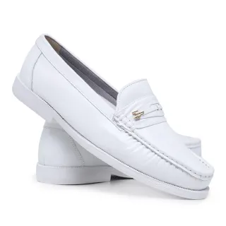 Sapatilha Mocassim Masculino Couro Legítimo Dockside Drive Solado Borracha - Marrom