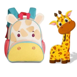 Pequena mochila infantil para passeio ou creche, pet menino menina - Zebra