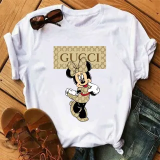 Personagens Basiquinhas Tshirts Camisetas Blusinhas - MICKEY GUCCI DOURADO