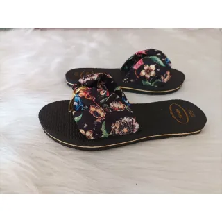 Estampa florida: chinelos rasteirinha feminino com várias opções - Floral rosa001