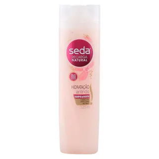 Shampoo Anticaspa Seda Todos Tipos de Cabelo 325 ml - Hidratação Intensa com Ceramidas, Babosa e Óleos - Pretos Luminosos