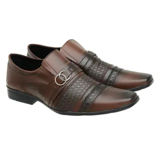 Barato Elegance Masculino Social Sapato Dia a Dia - PRETO CADARÇO