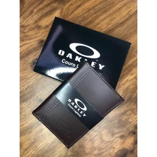 Carteira Masculina Varias Marcas Couro Legitimo RG-CNH - OKLY PRETA CARIMBO
