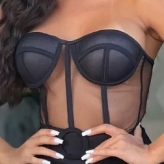 Top Croped Renda Corselet Tendência - Branco