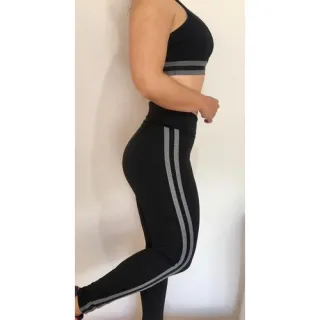 Conjuntos de Legging e Top sem Bojo para Academia Fitness - M