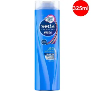 Shampoo Anticaspa Seda Todos Tipos de Cabelo 325 ml - Hidratação Intensa com Ceramidas, Babosa e Óleos - Pretos Luminosos